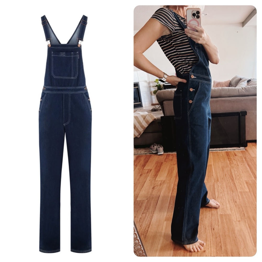 See by Chloe relaxed fit denim overalls jeans small